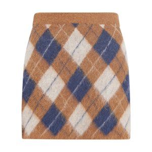 Alexa Chung - Veronica Argyle Wool Mini Skirt NWT XL